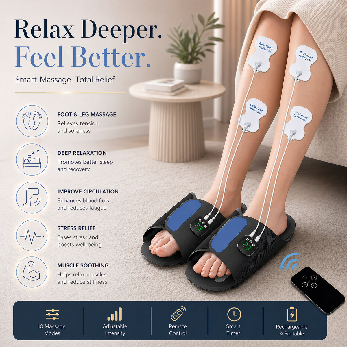 Pulse Relief™ EMS Foot & Body Recovery Massager